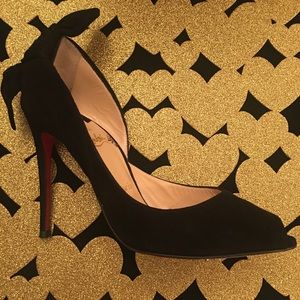 Christian Louboutin Black Barbara Suede Pumps